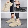 Oulylan Men Casual Breathable Sneakers Summer Lace Up Protection Boots Waterproof Labor Shoes Anti Slip Wear Resistant Footwear