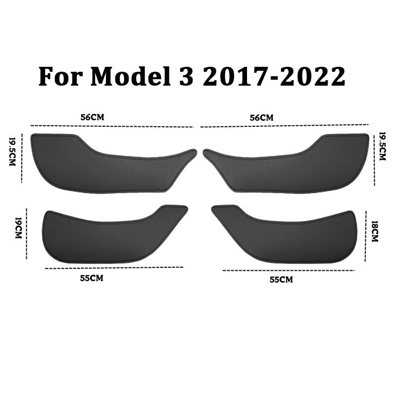 Auto Tür Anti-Kratz-Schutz für Tesla für Modell Y / 3 PU-Leder Seiten Türverkleidung Schutz Anti-Schmutz Matte Auto Innenraum Dekoration