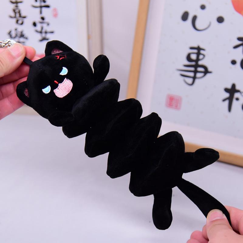 Cute Lobster Puppy Black Cat Plush Keychain Cute Bag Pendant Creatuve Fluffty Animals Keyring Kawaii Stuffed Doll Keychain