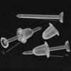 50 Teile/satz Unisex Klar Kunststoff Ohrring Post Ohr Pins Rücken DIY Schmuck Zubehör