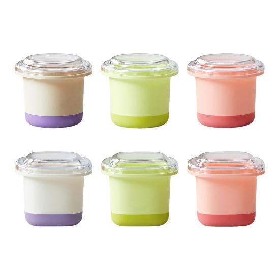 Yousheng Ice Cube Tray Silicone Ice Cube Maker with Lid for Food Juice Drinks BPA Free Easy Release Baby Blocks Freezer Storage Containers