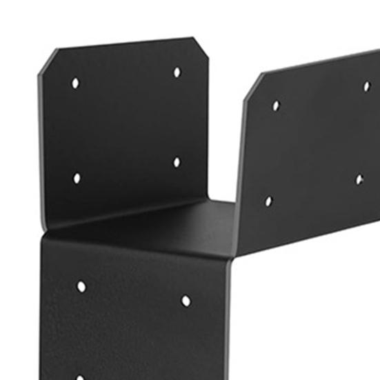 4Pcs 1.5/3-Inch Black Joist Anchoring Connector Fit 2/4"x 4"Post Roof Tie Header Hanger Joint Post Cap Supporting Beams Rafter Truss to Beam Connector