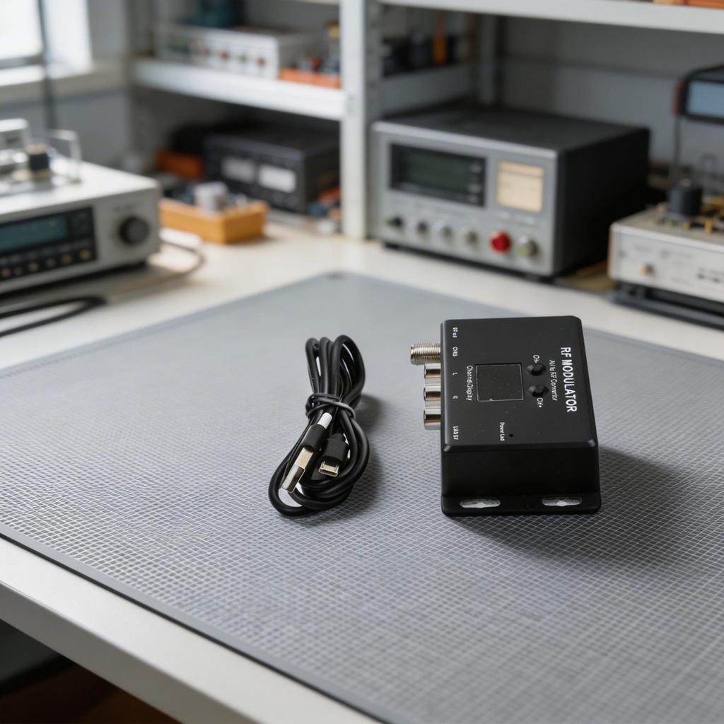 AV To RF Converter RF Modulator Frequency Range 471.25MHz-885.25MHz