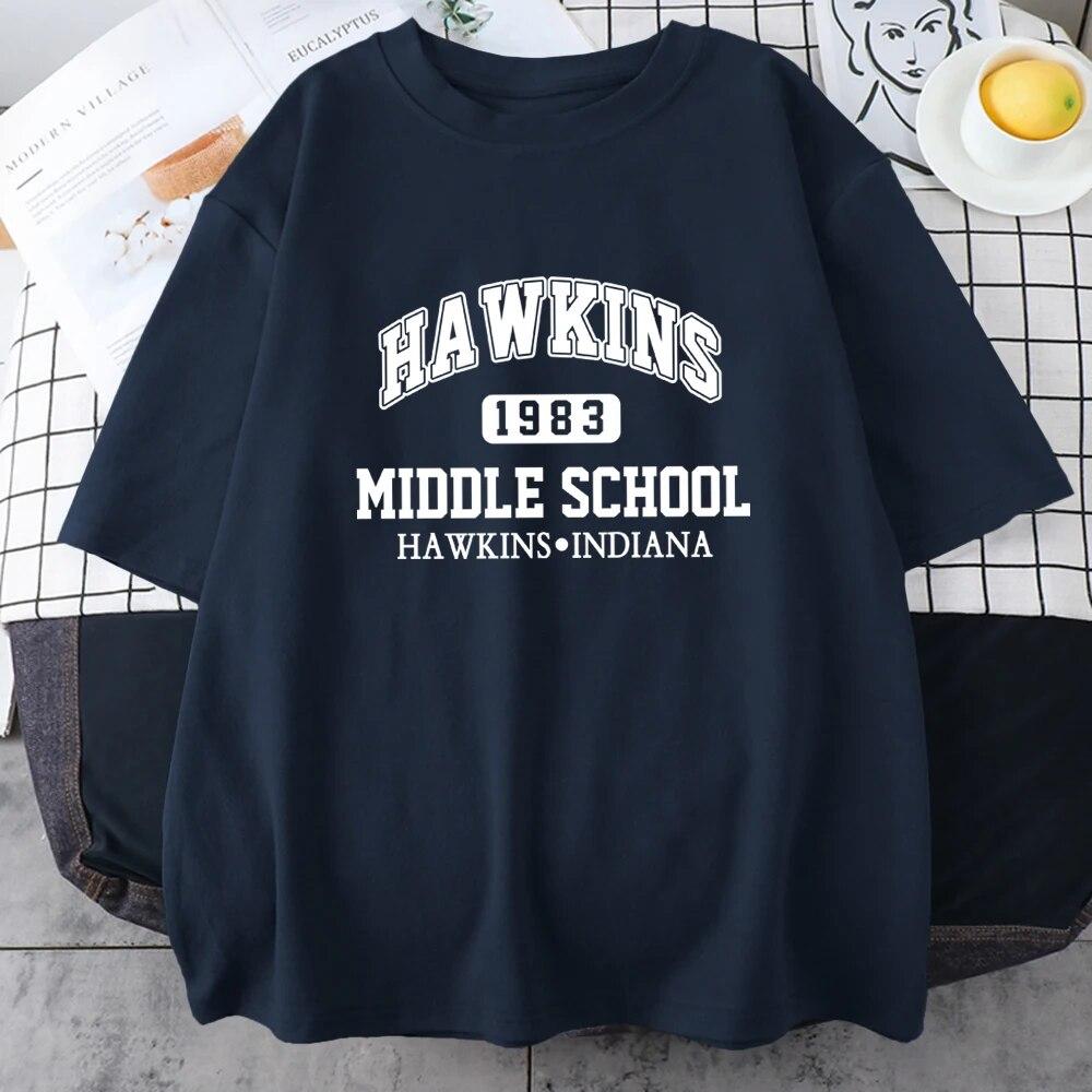 Hot Sale Brand 1983 Print Cotton Short Sleeve For Unisex Vintage Street Hip Hop Tops Oversize Breathable T-Shirts Mans Tee Clothing