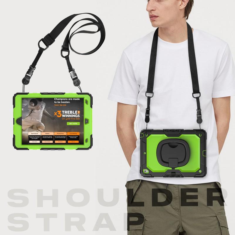 IPad 10.2 Inch Case 7th 8th 9th Gen With Wrist Strap Stand Shockproof Cover Silicone PC Full Protection