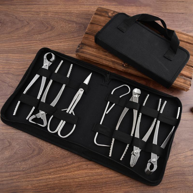 Stainless Steel Pruning Shears Set Gardening Household Scissors Portable Bonsai Branch Trimming Tools Pruners with Storage Bag