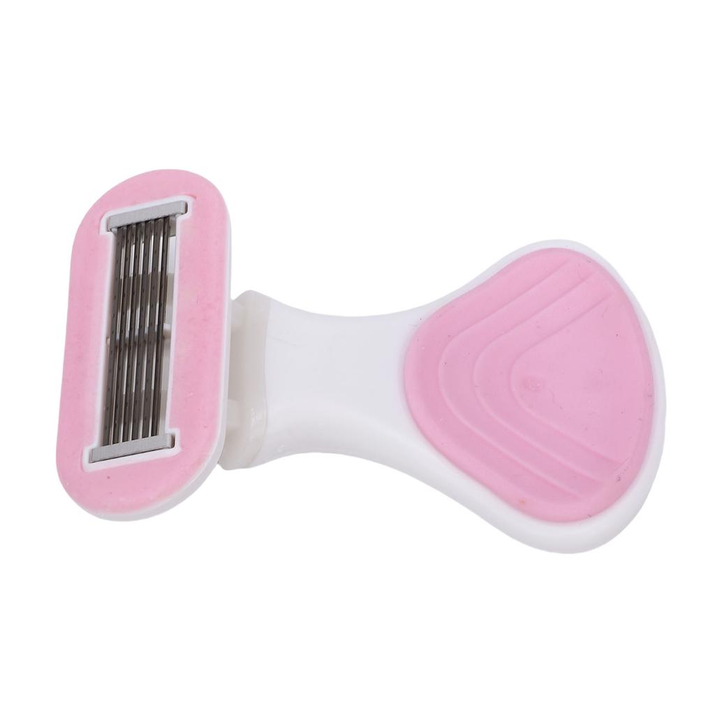 Damen Reise Rasier-Set 6-Lagen-Klingen Tragbares Reise-Rasier-Set mit klappbarem, rutschfestem Griff 3 Ersatzklingen