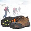 1 Pair Universal 10 Teeth Anti Slip Ice Cleat Shoe Grips Spikes Cleats Crampons for Hiking