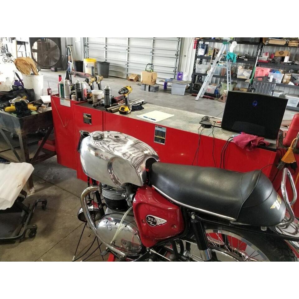 BSA A65 Spitfire 4 Gallon Alloy Aluminium Gas Fuel Tank With Monza Cap |Fits For