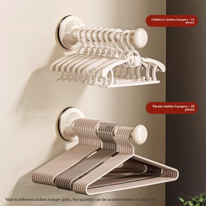No-hole Telescopic Balcony Wall Hanging Clothes Drying Suction Cup Hangers