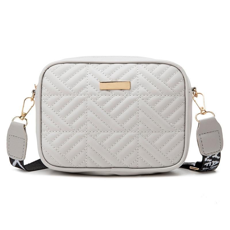 New Embroidered Thread Bag Fashion Camera Bag Wide Shoulder Strap Simple Shoulder Messenger Bag Women's Bag