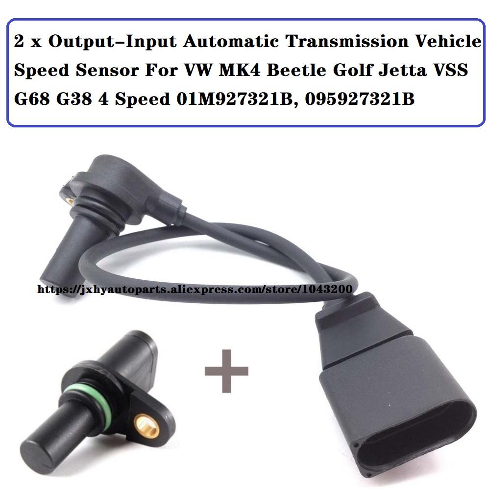 01M927321B For VW MK4 Beetle GTI Golf Jetta Automatic Transmission Speed Sensor VSS G68 4 Speed OE# 01M 927 321B / 095927321B 2 Pieces