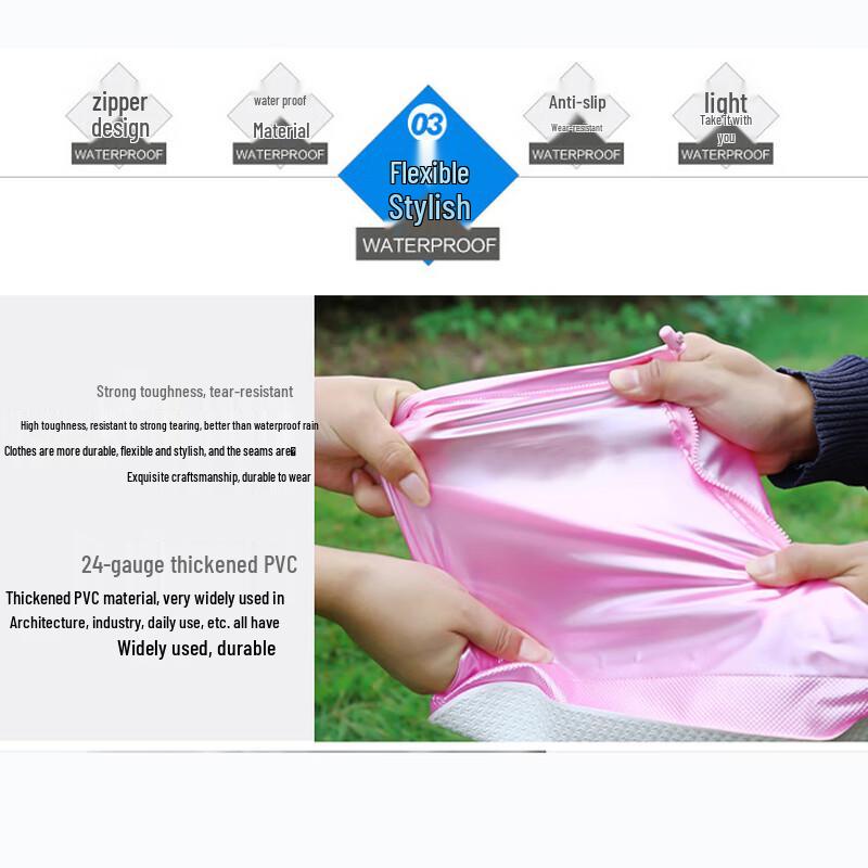 AOLANSI Reusable Zipper Rain Shoe Covers