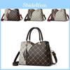 2023 New Middle-aged Mother Bag Soft Leather Printed Fashion Contrast Color Shoulder Slung Bag