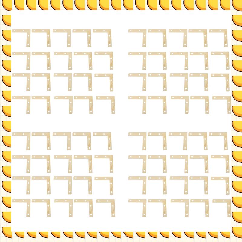 

BAAU 80 Pcs 51Mm Flat Corner Right 90º Angle Bracket Repair Plate Fixing Brace золотий