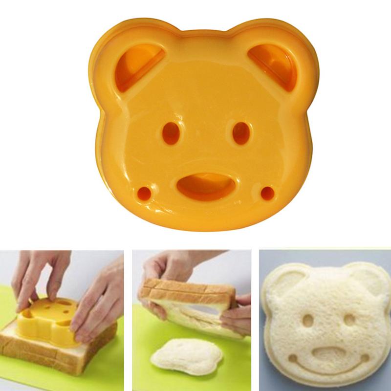 Little Bear Shape Sandwich Mold Bread Biscuits Embossed Device Cake Mold Cutter one size
