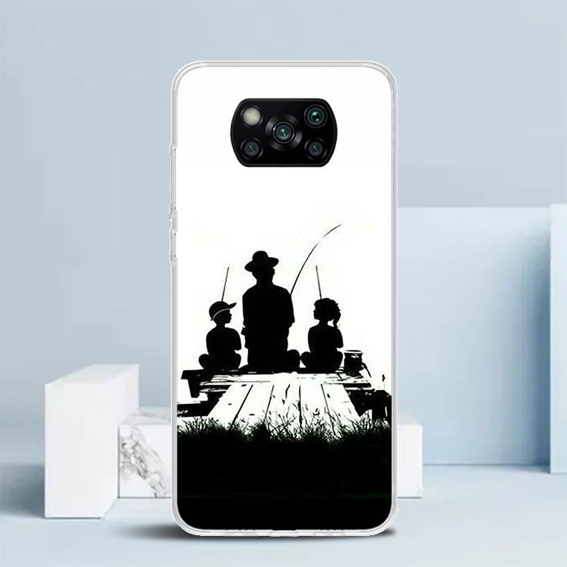 Hunting Fishing Man Phone Case For Xiaomi Poco F7 Ultra X5 X6 X7 Pro M7 Redmi 15C 15 13C 13 12C 12 10C 10 10A 9 9C 9A 9T Cover P