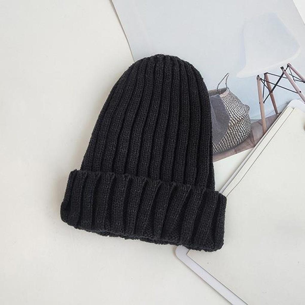 Four Seasons Knit Texture Daily Basic Wanggolji Beanie