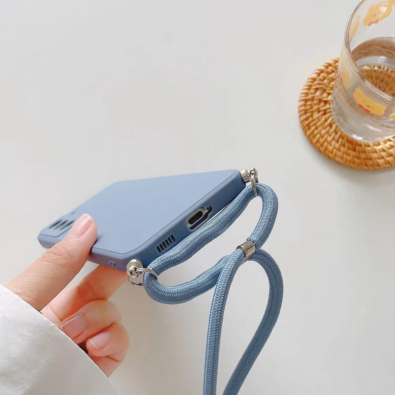Měkké silikonové pouzdro Crossbody Lanyard pro Honor Magic 7 Pro Ochrana objektivu TPU nárazuvzdorný kryt pro Honor Magic 6 Lite 5 Pro