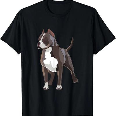 Illustration eines American Bully Hundebesitzers für ein T-Shirt für Hundeliebhaber