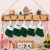 Red/Green Christmas Knitted Green Sock Mini Decorative Christmas Tree Hanging Mini Socks Handmade with White Top