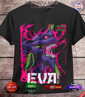Neon Genesis Evangelion Shirt EVA 01 Japanischer Anime Manga T-Shirt Tee Otaku NGE