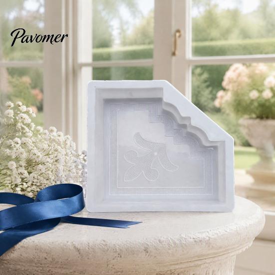 Outdoor Cement Art Form Garden Stepping Stone Mold, Reusable Concrete Pathway Paver Plastic DIY Pavement Mould for Patio Backyard Walkway Decor