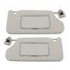 Gray ABS Sun Visor Pair with Lights for Left and Right Car Sides