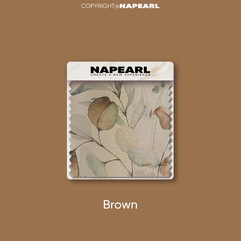 

1 шт. NAPEARL 70-80% затемнение окрашенные зеленые растения принтованные затемняющие шторы американский пасторальный стиль шторы для спальни гостиная домашний декор W100cm x L260cm коричневый