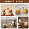 Metal Pair of Swans for Good Luck and Love|Candle Holder for Home Decor Tabletop Living Room