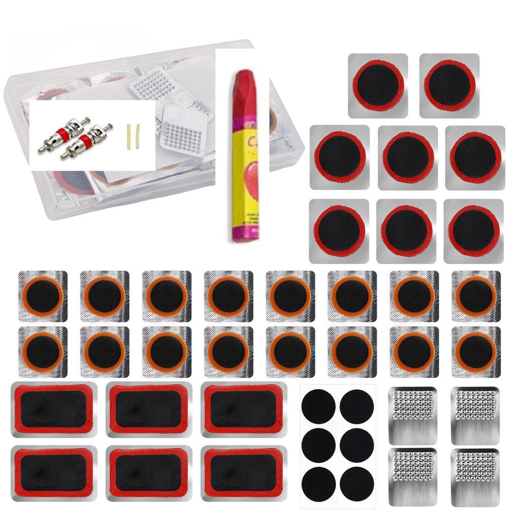 Bicycle Tire Repair Kit with Cold Patch, Glue, and Lever Tools