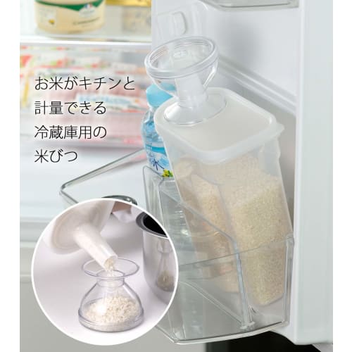 Inomata Chemical (Inomata-K) Kühlschrank Reisbehälter, 2 kg, Hergestellt in Japan, 1247, Transparent