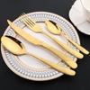 16PCS Gold Tableware Sets Stainless Steel Cutlery Knife Tea Fork Coffee Spoon Flatware Dishwasher Safe