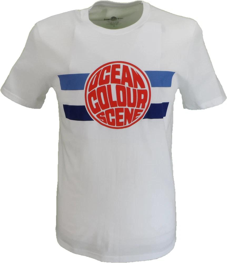 Unisexs Official Licensed Ocean Colour Scene White Sphere Logo T Shirt S