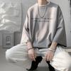 Men's Summer Breathable Short Sleeve Round Neck Vintage Letter Print T Shirt