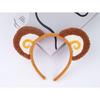 Animal Monkey Costume Set Monkey Ears Headband Tail Bow Halloween Cosplay Prop