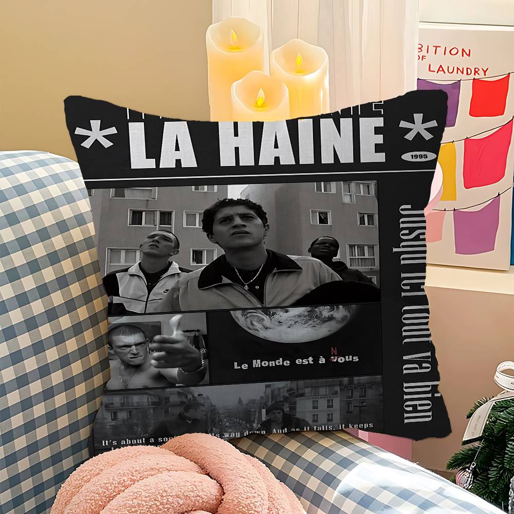 La Haine 1995 Movies Cushion Cover Pillowcase Upholstery Sofa Throw Pillow Home Decor Pillowcas