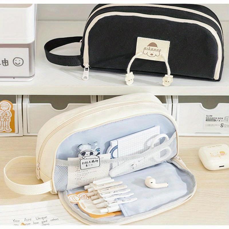 Piórnik Koreański Piśmienne Etui na ołówki Duże torby dla Dziewcząt Szkolne Piórniki Piórniki Kawaii Pieski Produkty Trousse