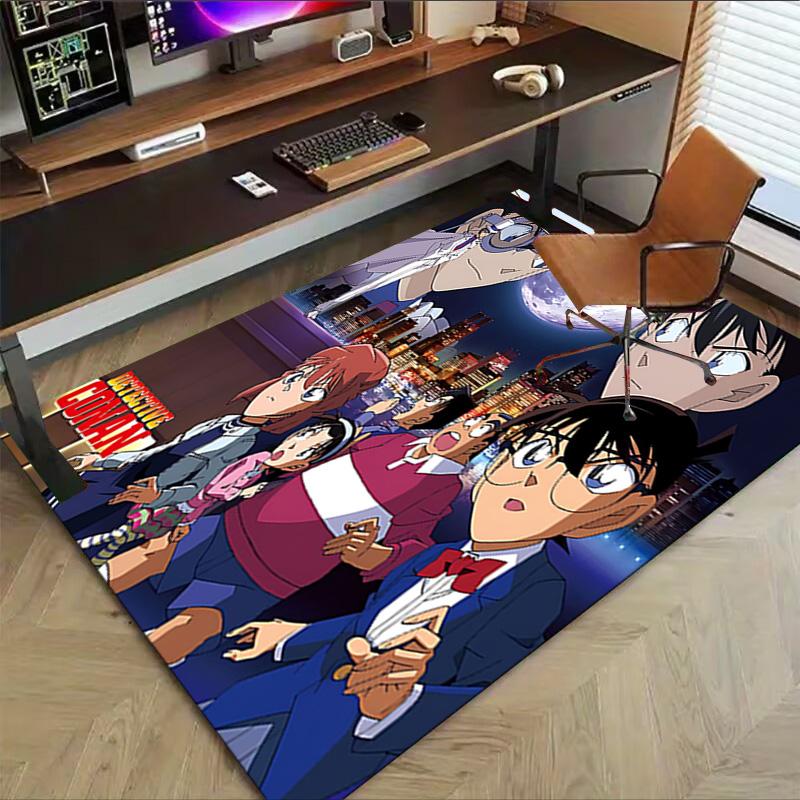 1pc Detective Conan Mystery Carpet for Playroom Bedroom Living Room Sofa Home Decor,kids Game Area Rug Non-slip Floor Mat Y72316