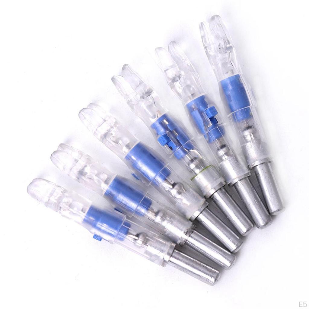 6 Pieces Illuminated Nock with 0.21"/5.3mm Diameter Led Compound for Hunting