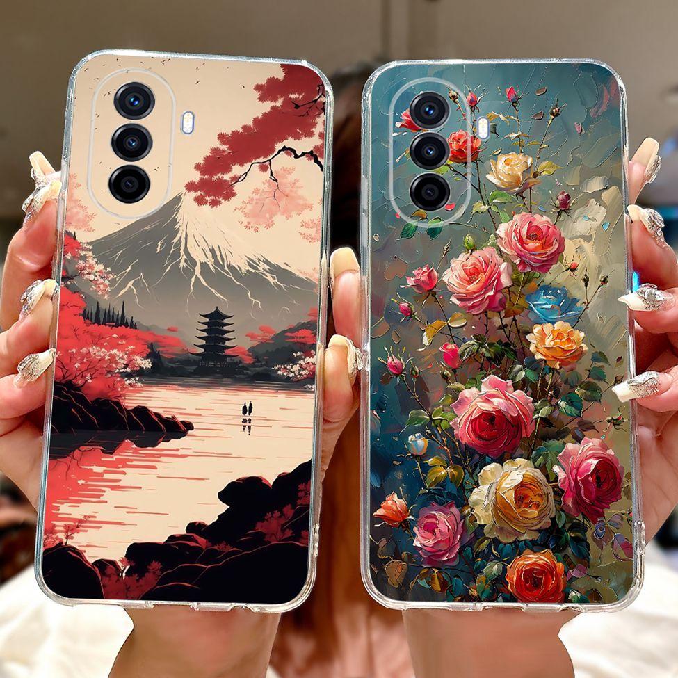 Clear For Huawei Nova Y70 Plus Case Cover Cute Cat Fashion Cool Painted Phone Case For Huawei Nova Y70 MGA-LX9 MGA-LX9N MGA-LX3