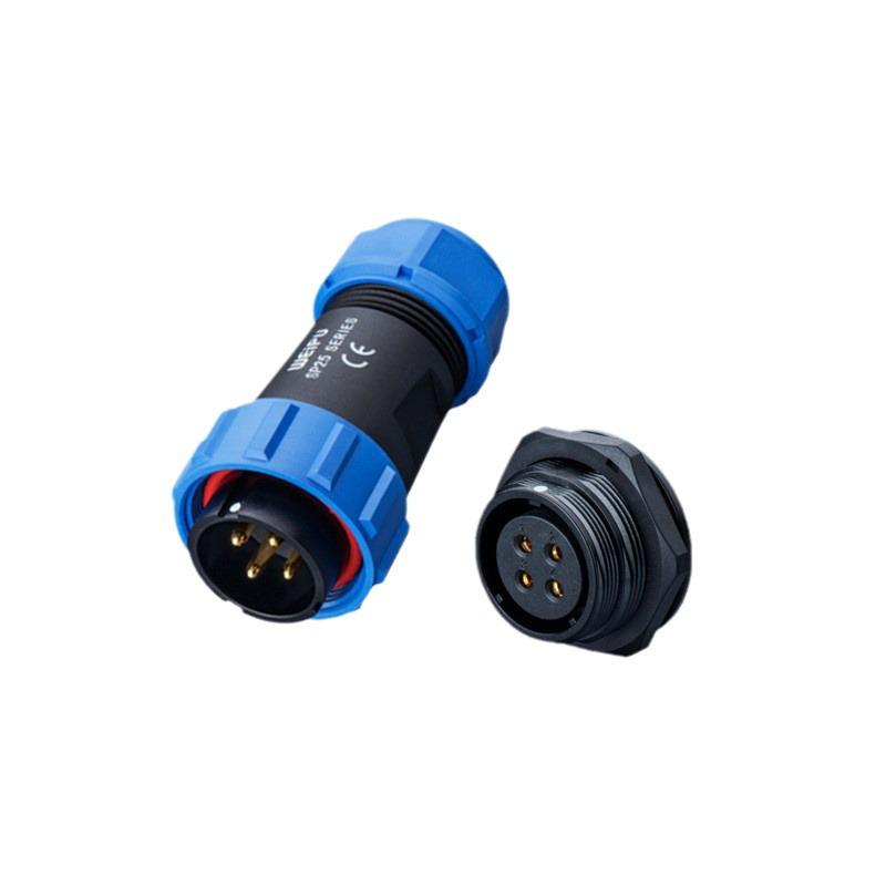 Weipu SP25 Waterproof Aviation Plug Socket, 23491219-core, Front Nut