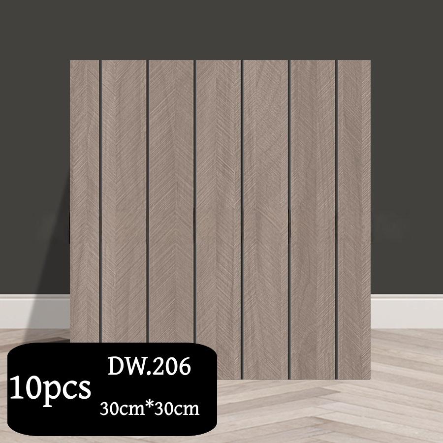 10pcs 30cm Self-adhesive Grille Wallpaper,3D Wood Grain Grille  Self-Adhesive Wall Stickers, Suitable for Indoor Wall Decoration