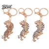 Multi-functional Keychain Pendant Sparkling Rhinestones Zodiac Tiger Shape Charm Key