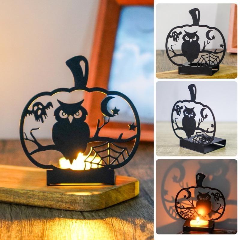 Halloween Schmiedeeisen Heimatmosphäre Dekoration Kerzenständer Kerzenlampe Heim Kreative Dekoration Kerzenhalter