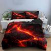 Fiery Lava Pattern Bedding Set Bedding Duvet Cover Set Duvet Cover Pillowcases (1 * Duvet Cover 2 * Pillowcases, Without Duvet Insert)
