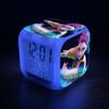 Small Digital Alarm Clock with LED Display for Bedrooms Bedside Battery Operated Electric Clock with Large Number Display Anime Therm Desk Decor for