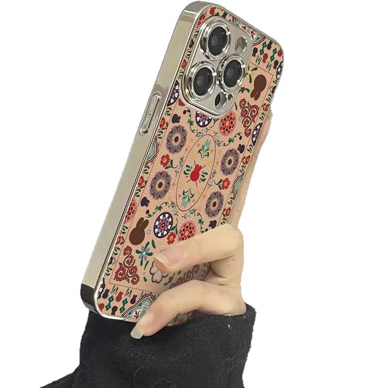 Retro Style Totem for Apple 17 Promax Personalized 16 New 15 Mobile Phone Case for IPhone 13 Mirror Creative