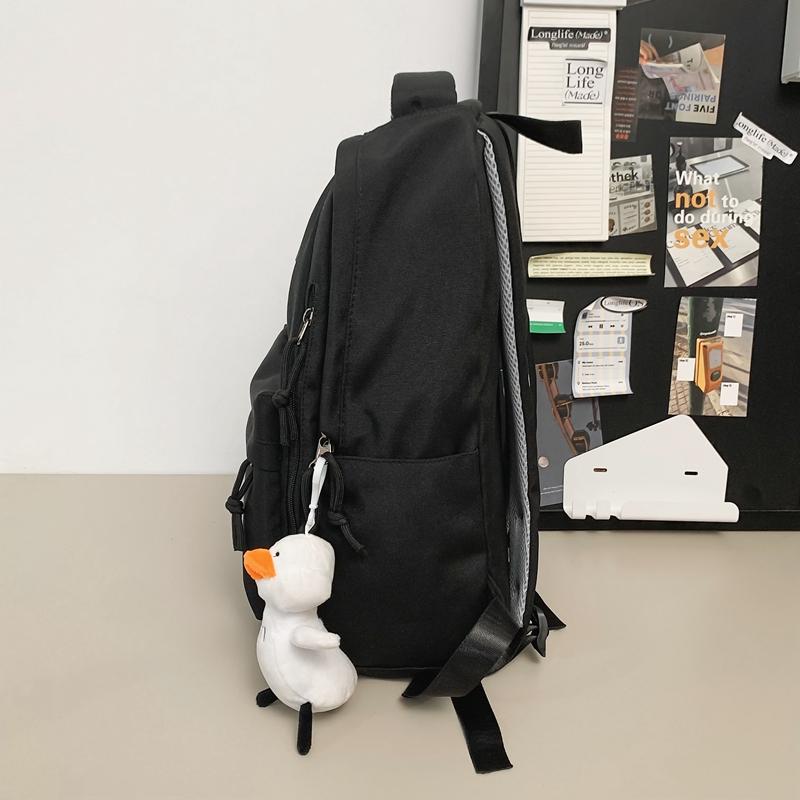 Student Schoolbag Women's Solid Color Backpack Men Large Capacity Middle School Students Third To Sixth Grade Backpack