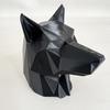 3D Printed Wolf Head Ornament Red Home Office Desktop Trailer Hat Statue Sculpture Coupling Cover